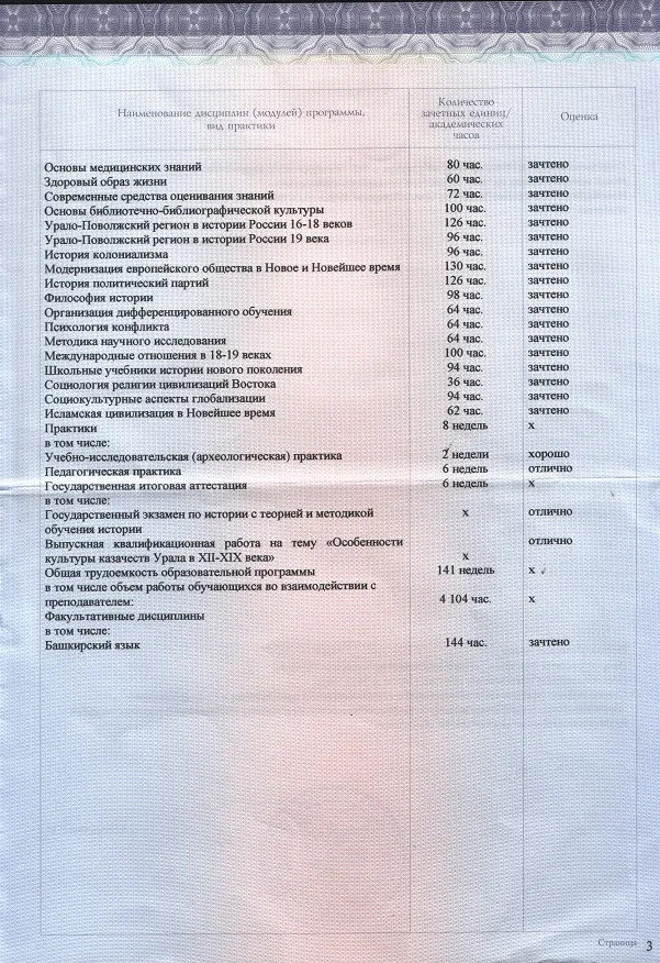 Приложение к диплому