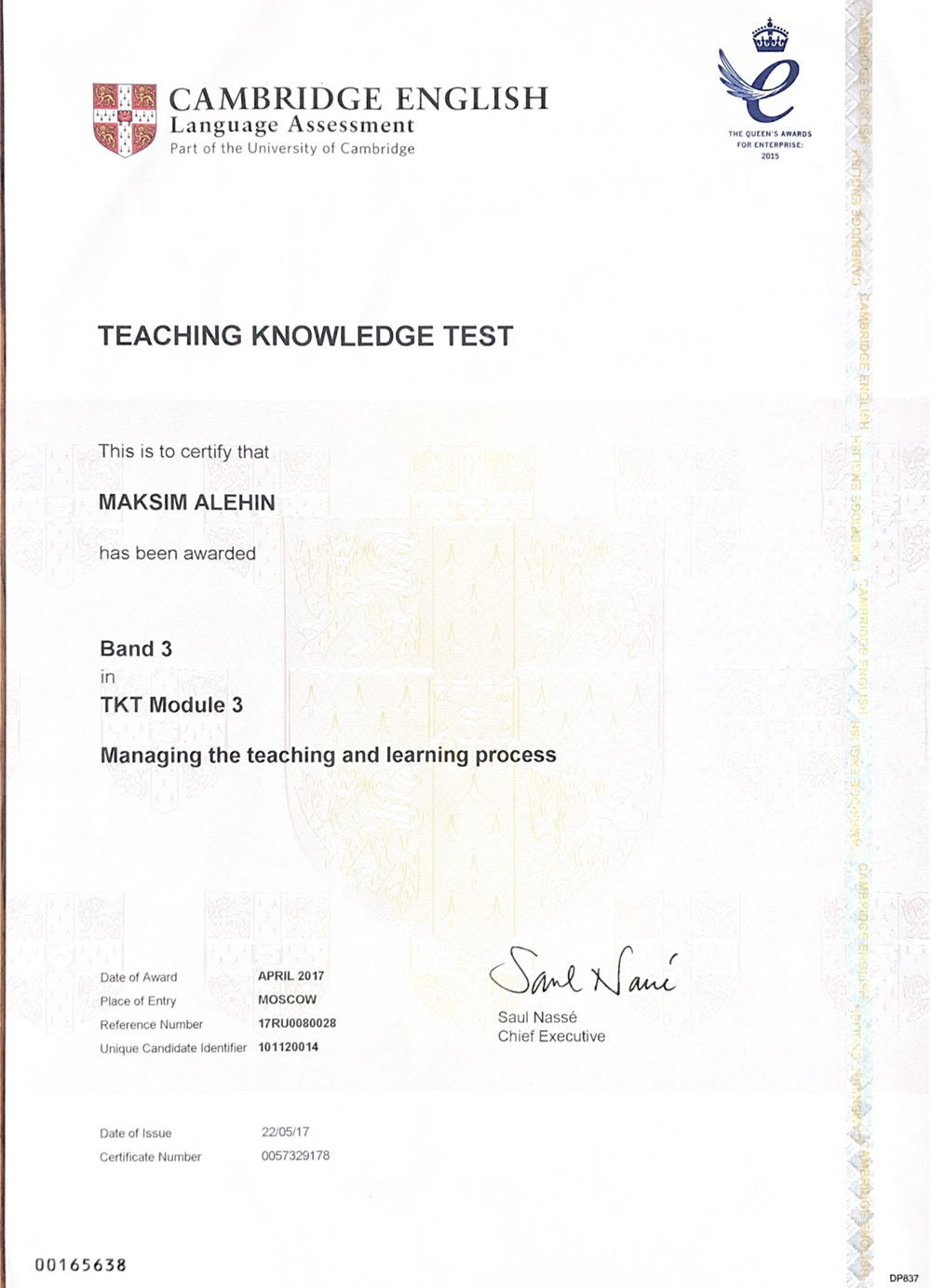 TKT (Module 3)