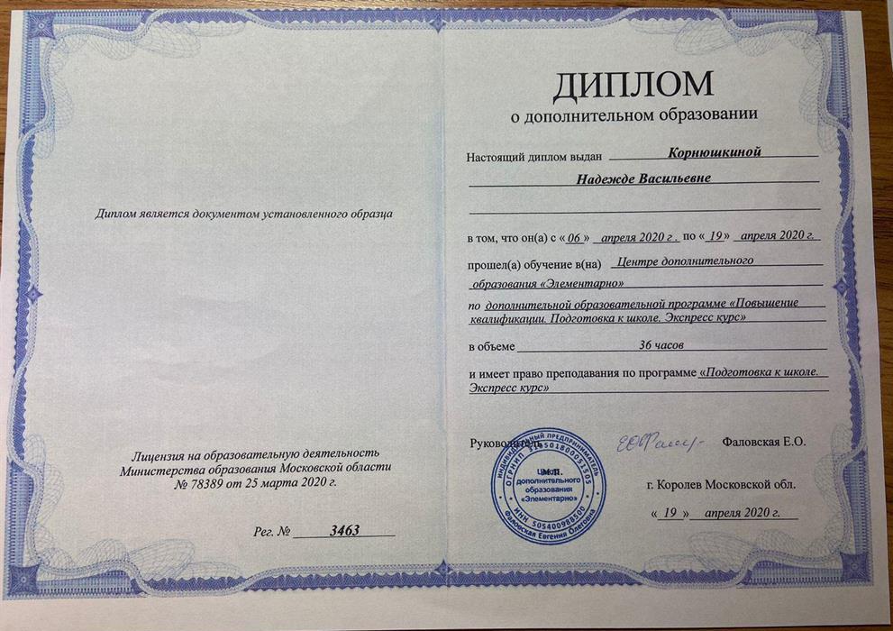 Подготовка к школе экспресс курс