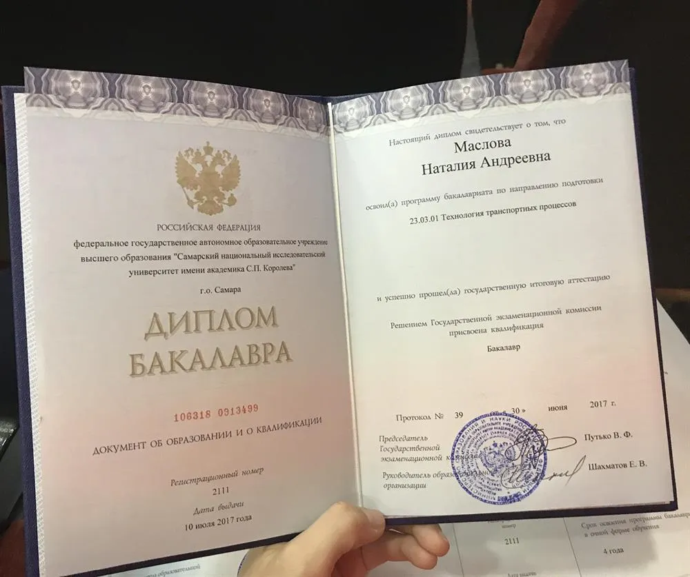 Диплом бакалавра 