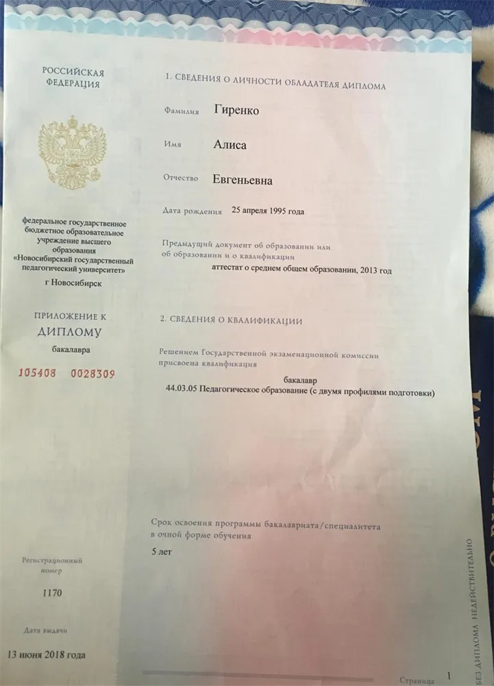 Приложение к диплому