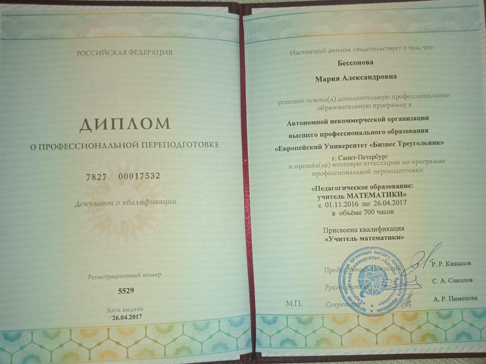 Учитель математики.2016 г