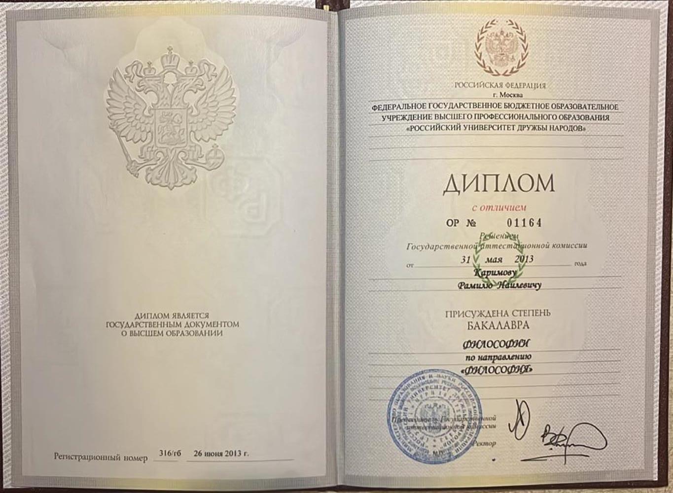 Диплом бакалавра - философия 