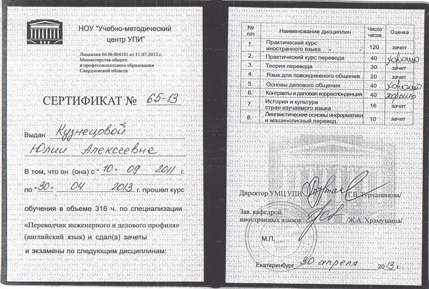 Сертификат