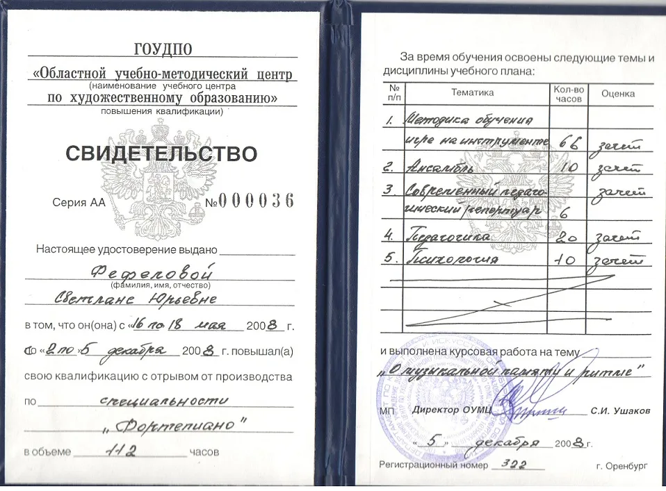 Свидетельство