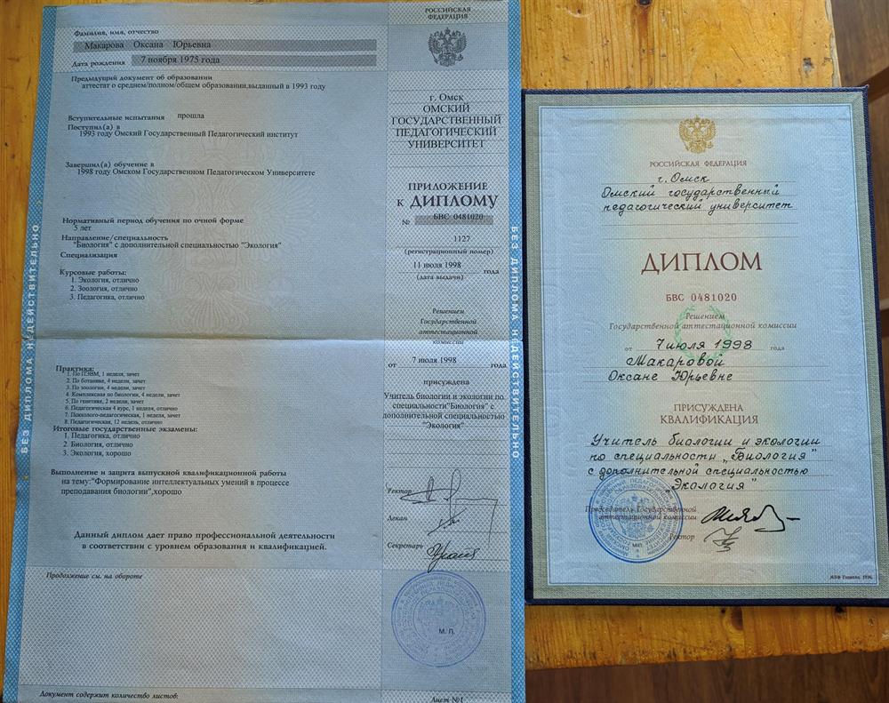 Диплом о высшем образовании