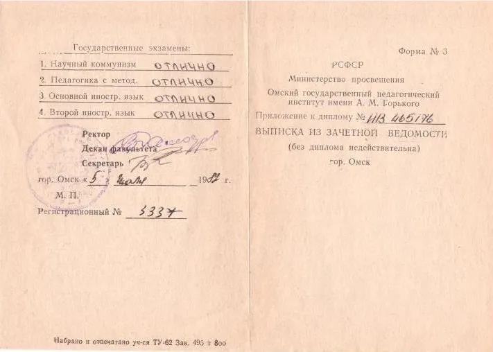 Приложение к диплому