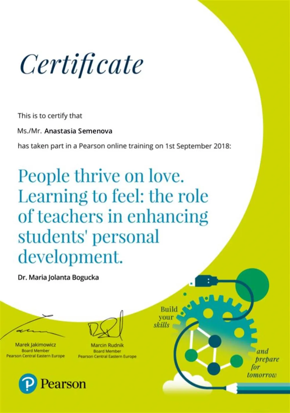 Pearson webinar