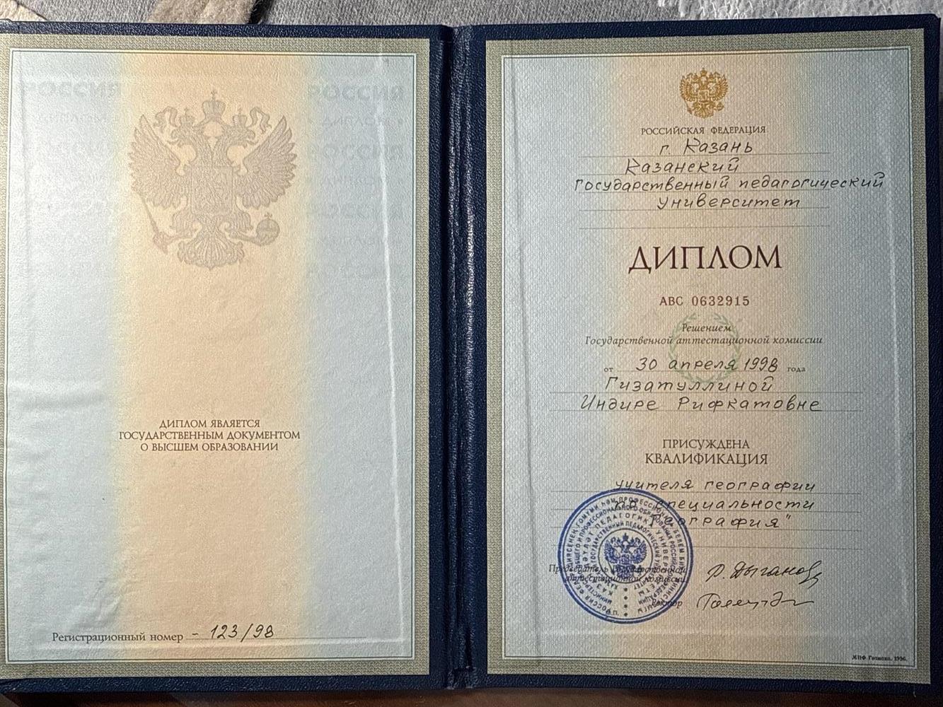 Диплом, основное образование
