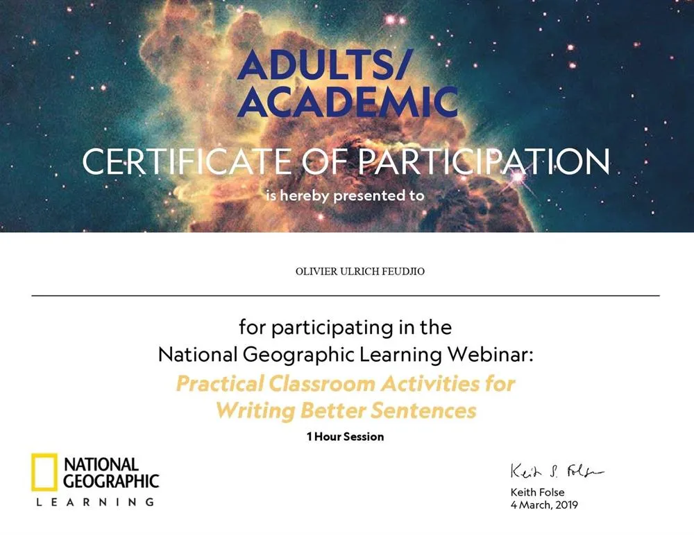 Teaching certificate 