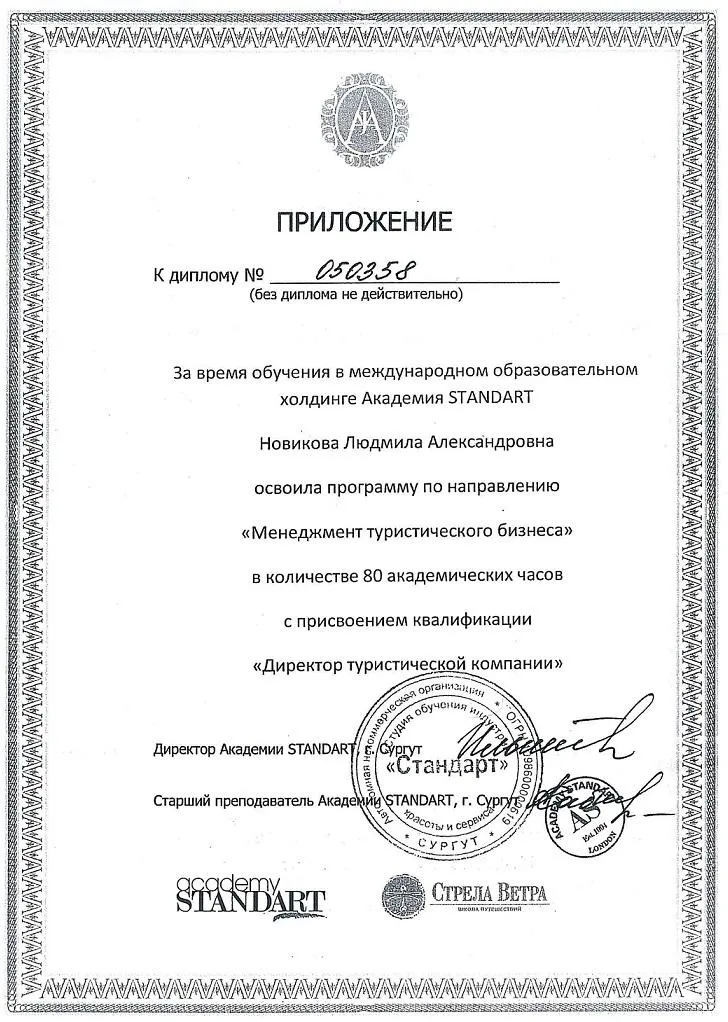 Приложение к диплому
