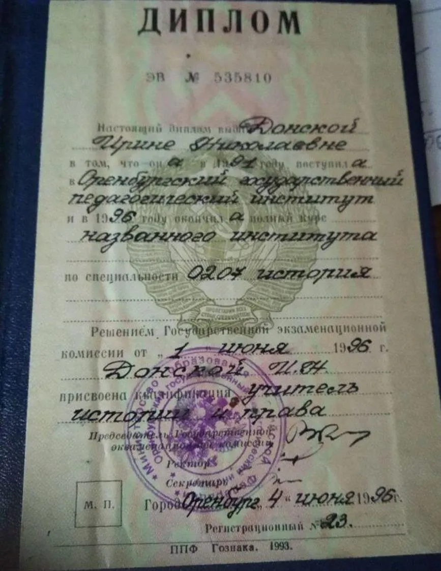 Диплом об образовании