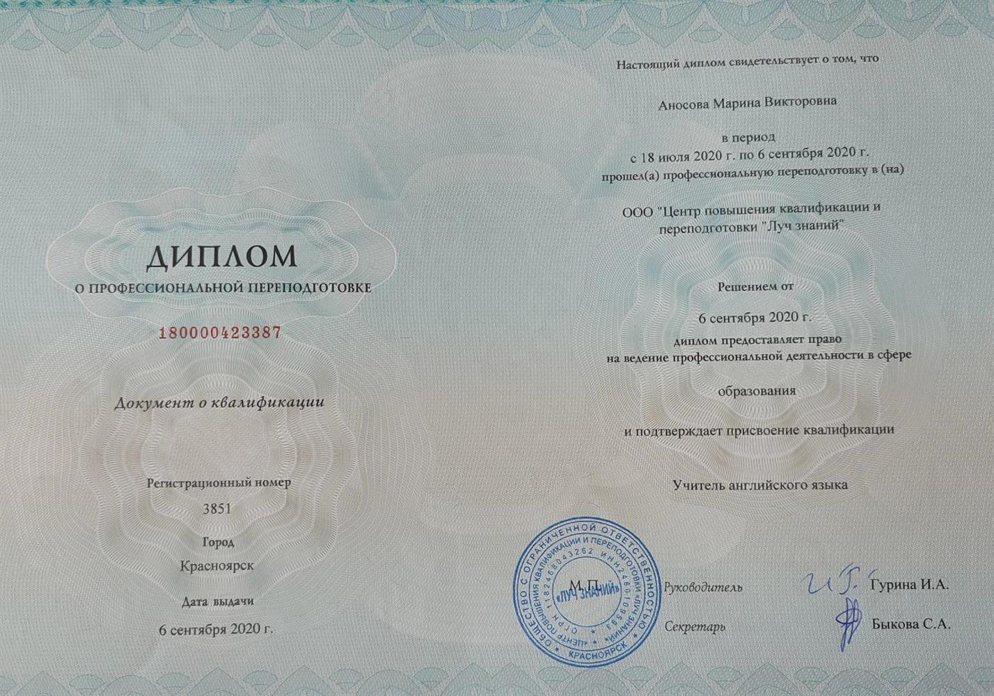 Повышение квалификации английский язык