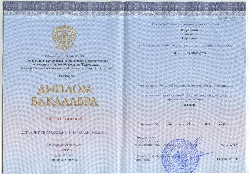 Диплом бакалавриат "Строительство"