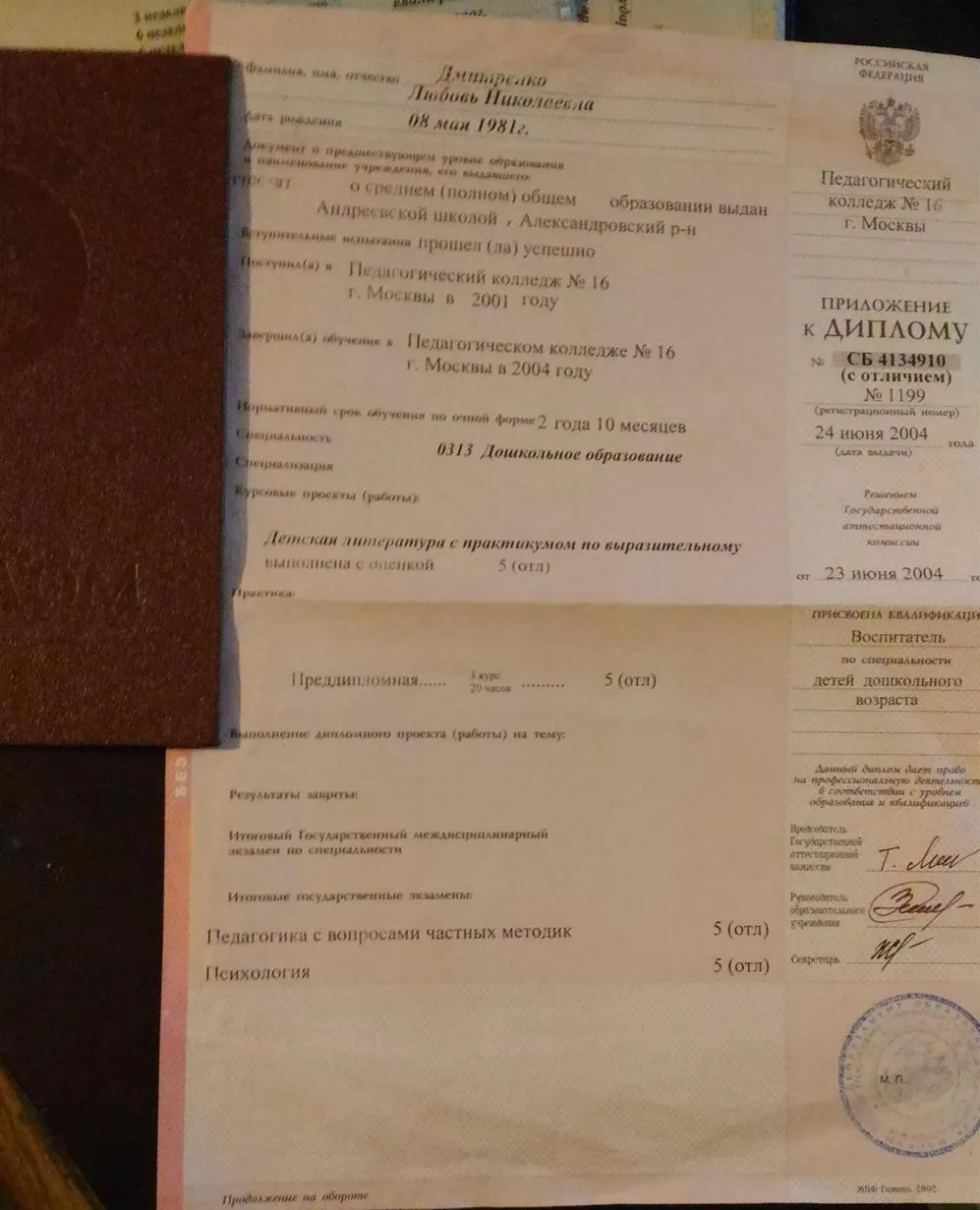 Приложение к диплому