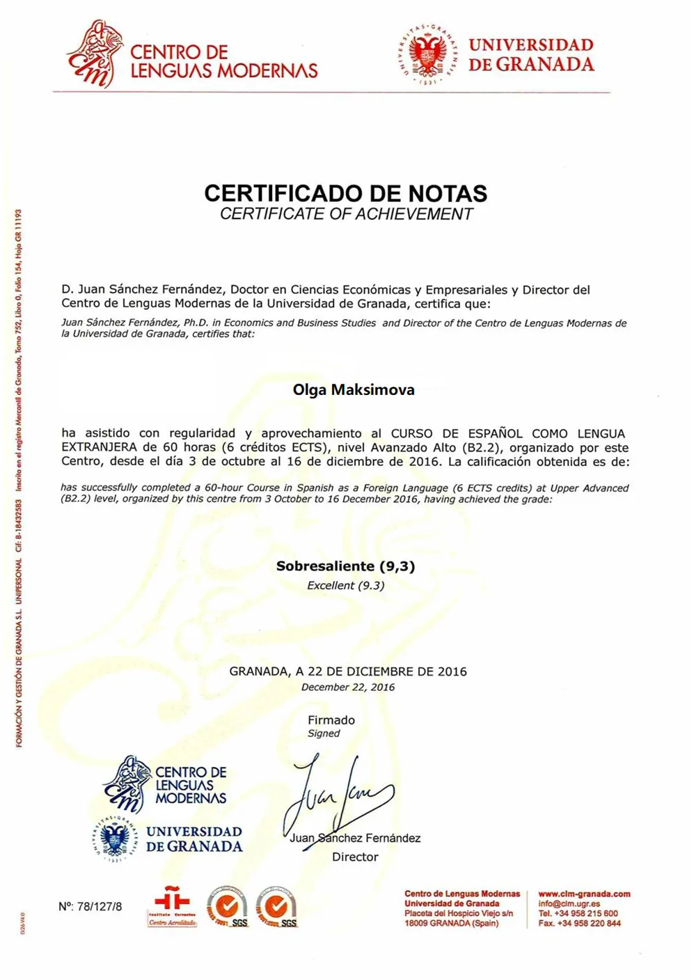 CERTIFICADO