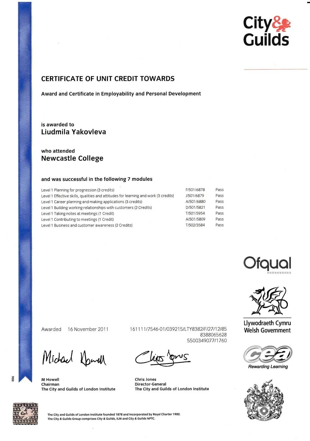 Certificate in Employability