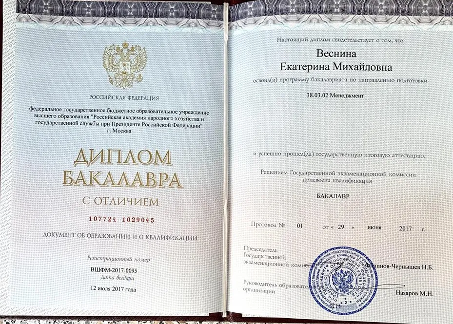 Диплом бакалавра