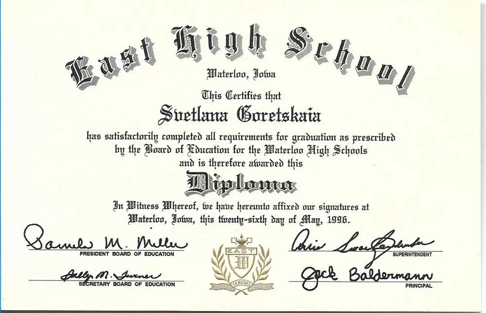 High School Diploma USA 