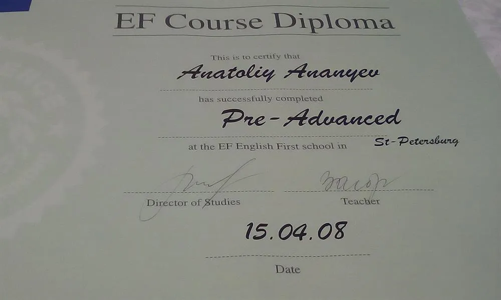 English first-  Pre-advanced