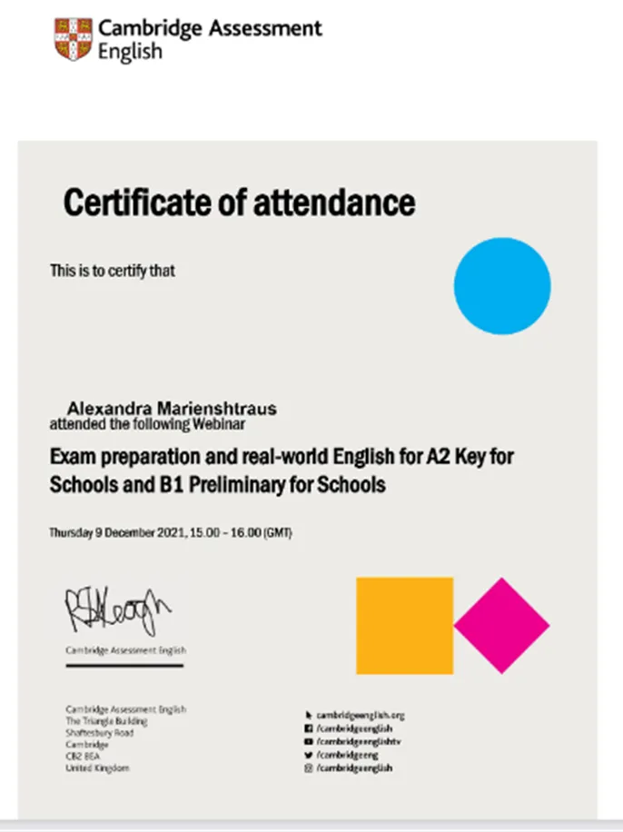 Exam Preparation and real-world English for A2 Key for Schools and B1 Preliminary for Schools