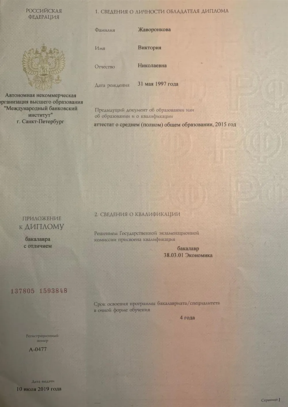 Красный Диплом с отличием