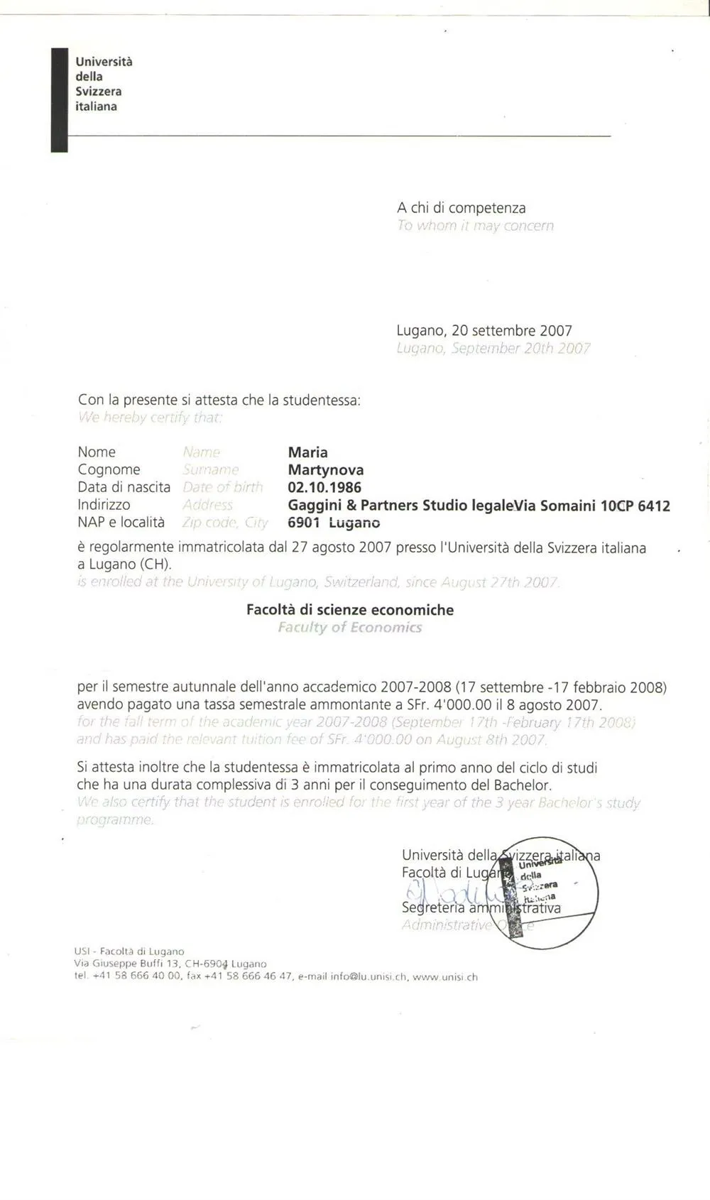 University of Lugano