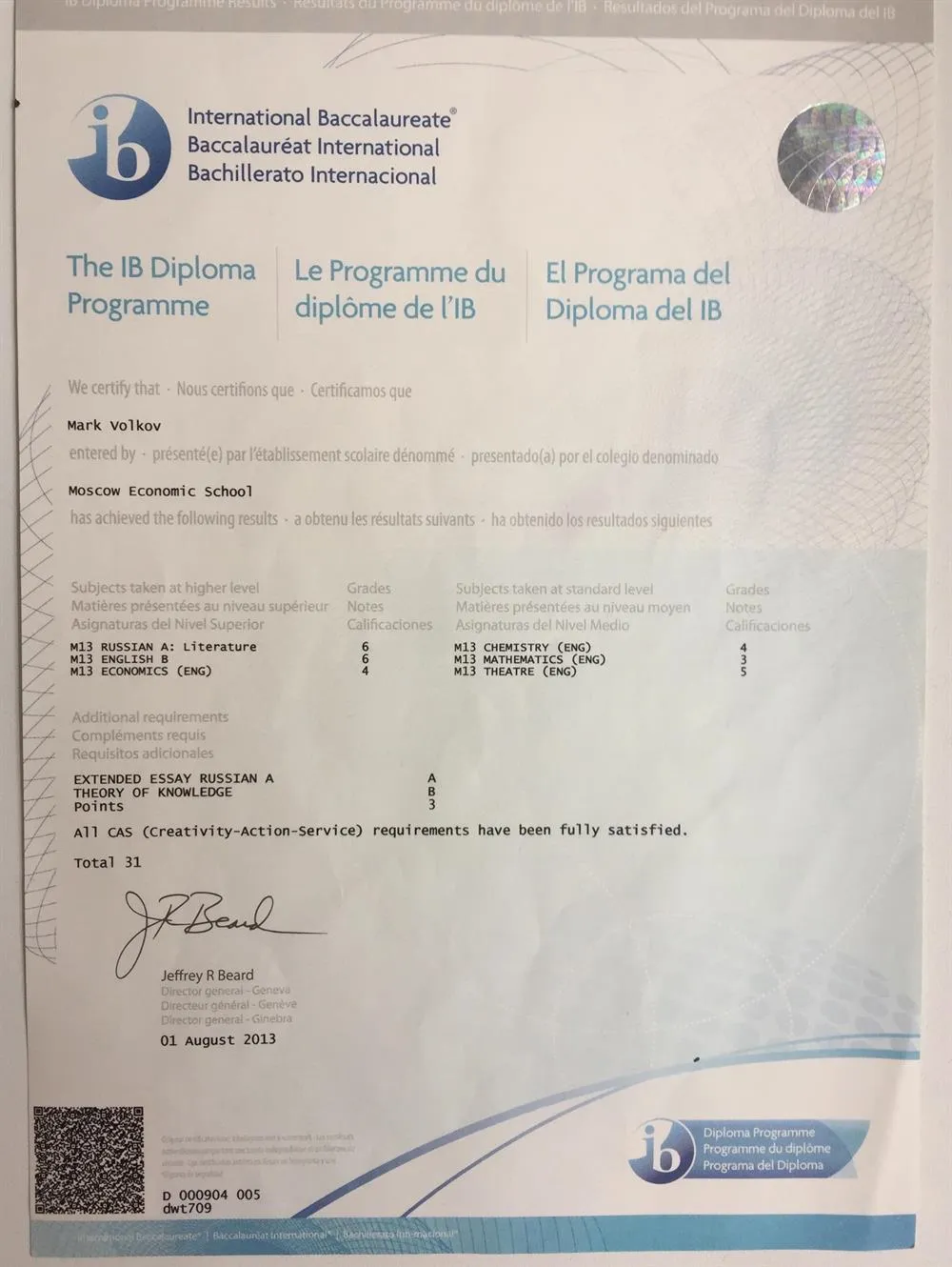 International Baccalaureate Diploma