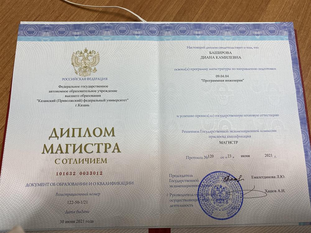 диплом магистра 
