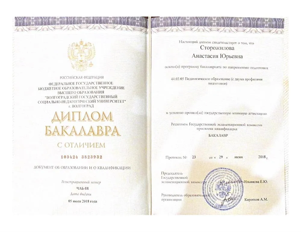 Диплом бакалавра