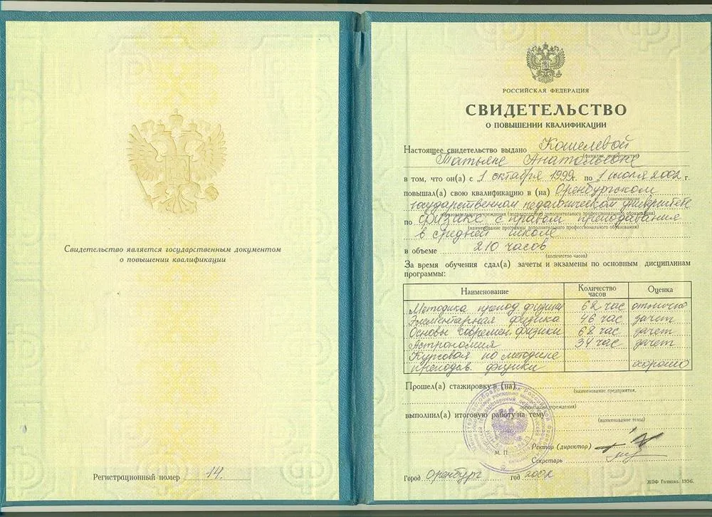 Свидетельство