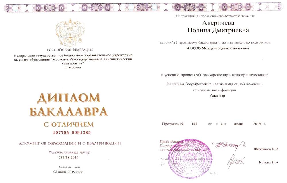 Диплом бакалавра