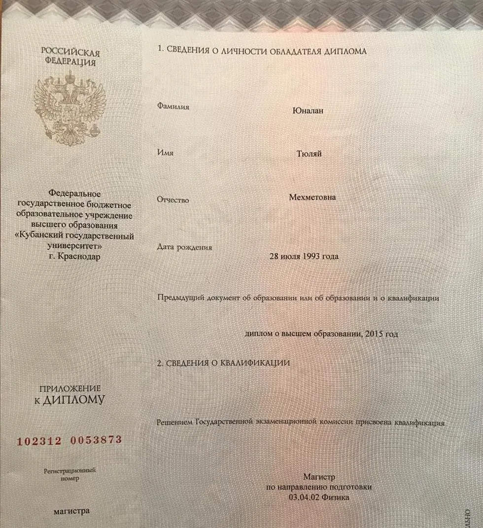 Приложение к диплому