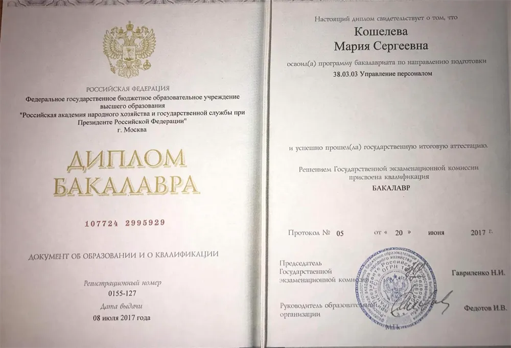 Диплом бакалавра
