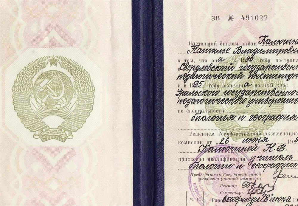 Диплом о высшем педагогическом образовании