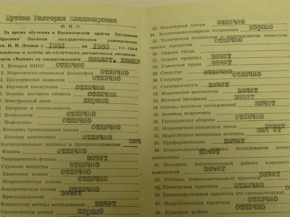 Вкладыш к диплому