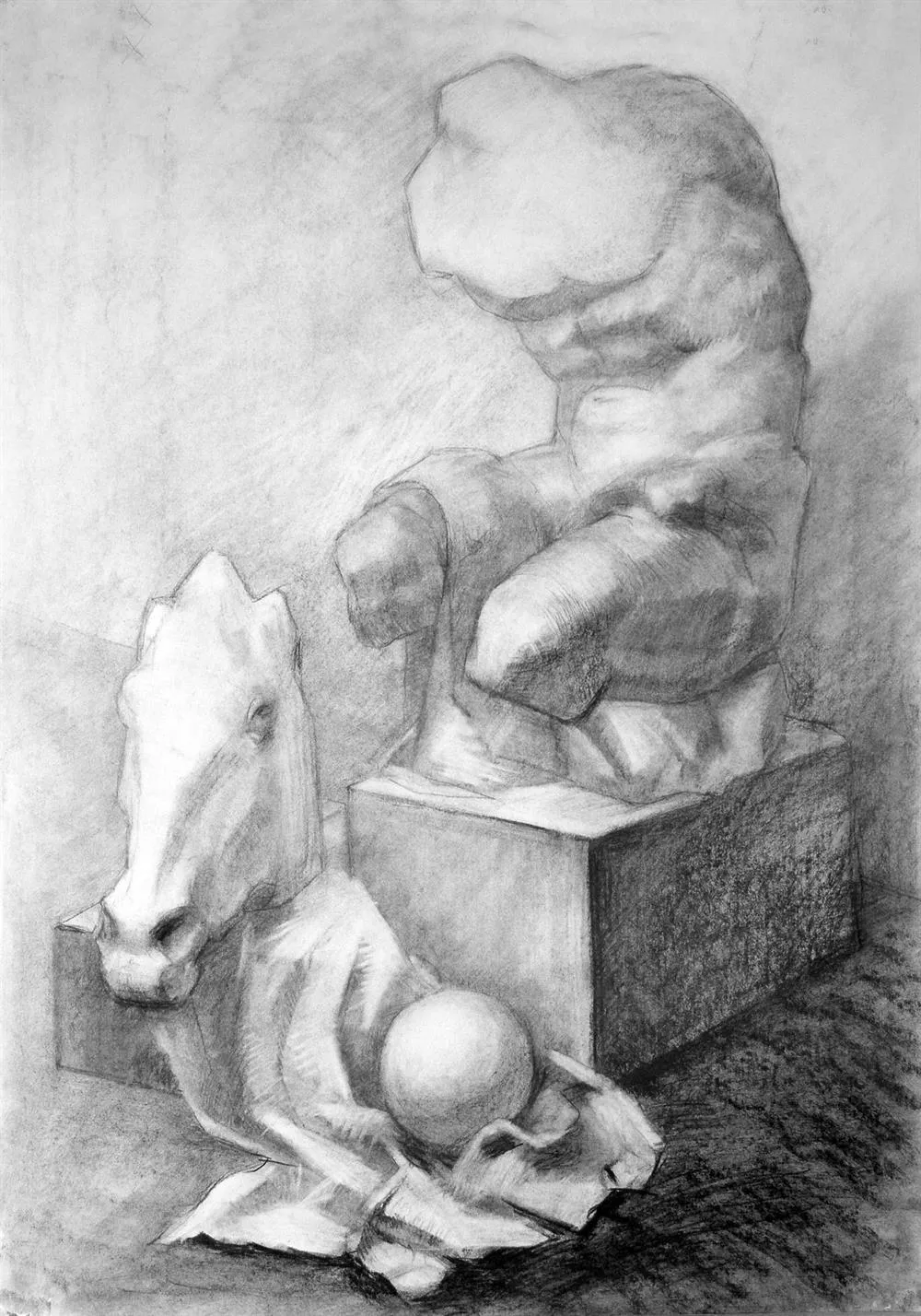 Рисунок. Натюрморт из гипсовых фигур