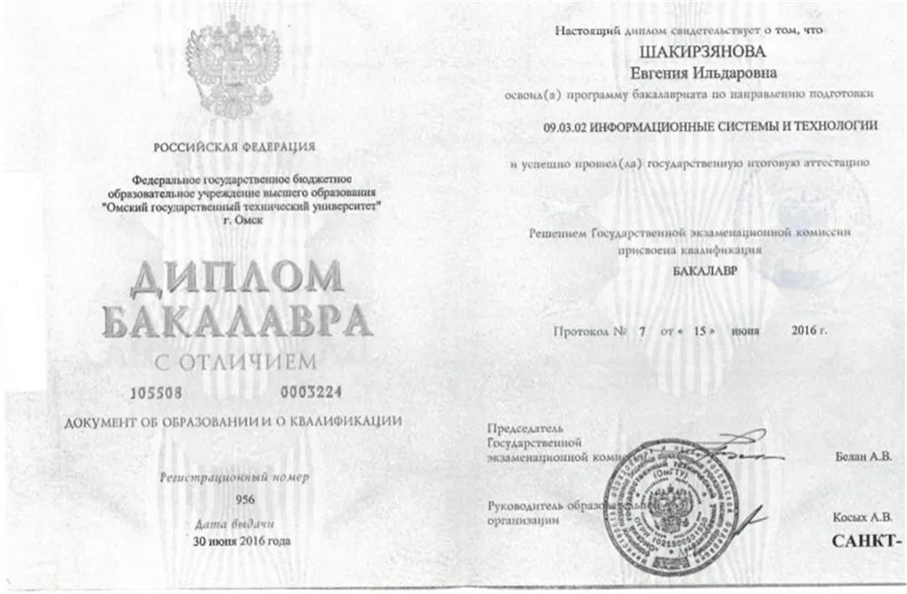 Диплом бакалавра