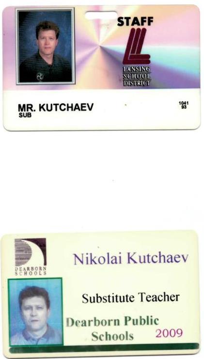 Учительские удостоверения разных школ штата Мичиган