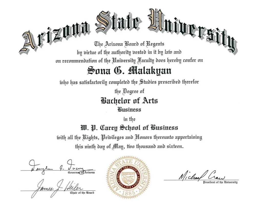 The Business Degree of Bachelor  of Arts in the W.P. Carey School of Business