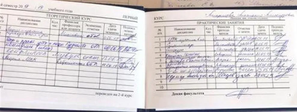 Зачётная книжка