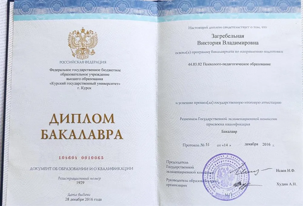 Диплом бакалавра 