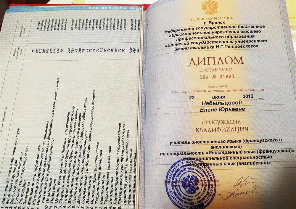 Диплом об окончании университета 