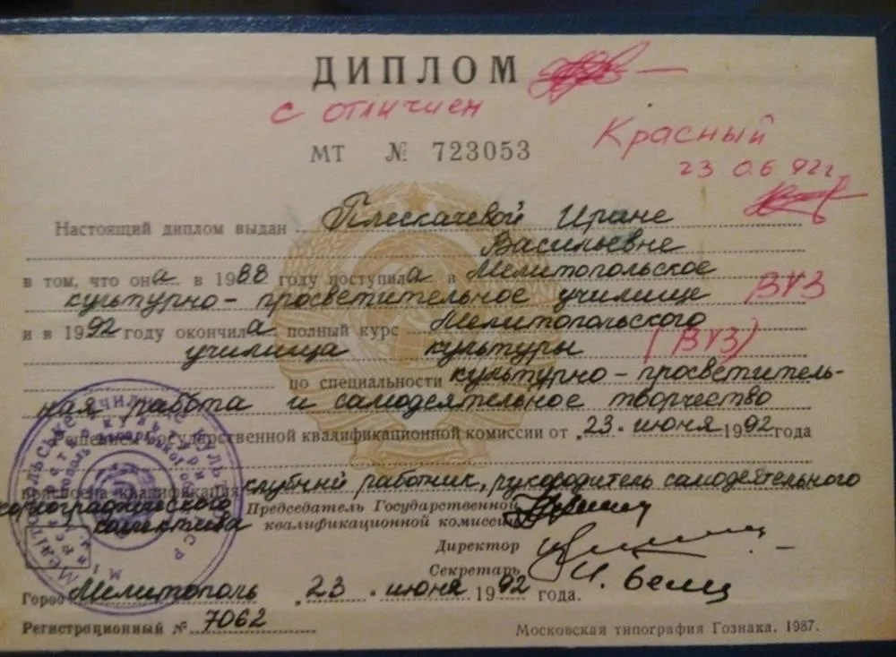 Диплом хореографа-педагога