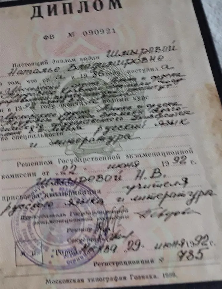 Диплом педагогического университета