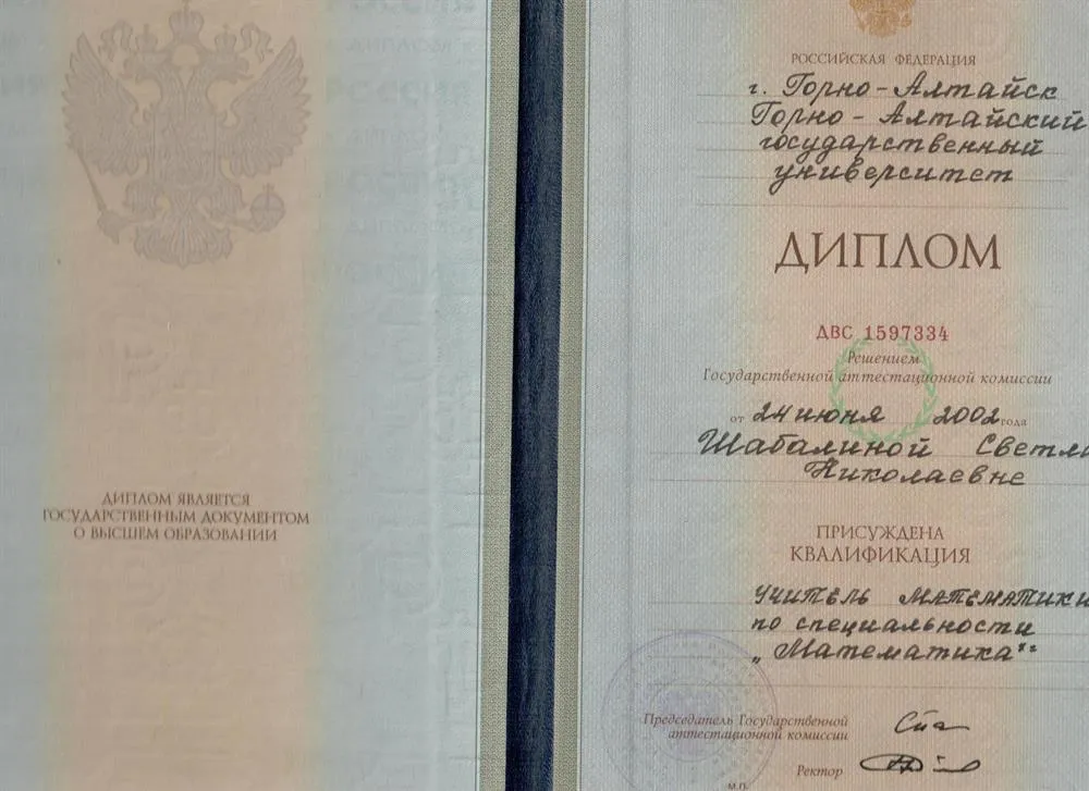 диплом учителя математики