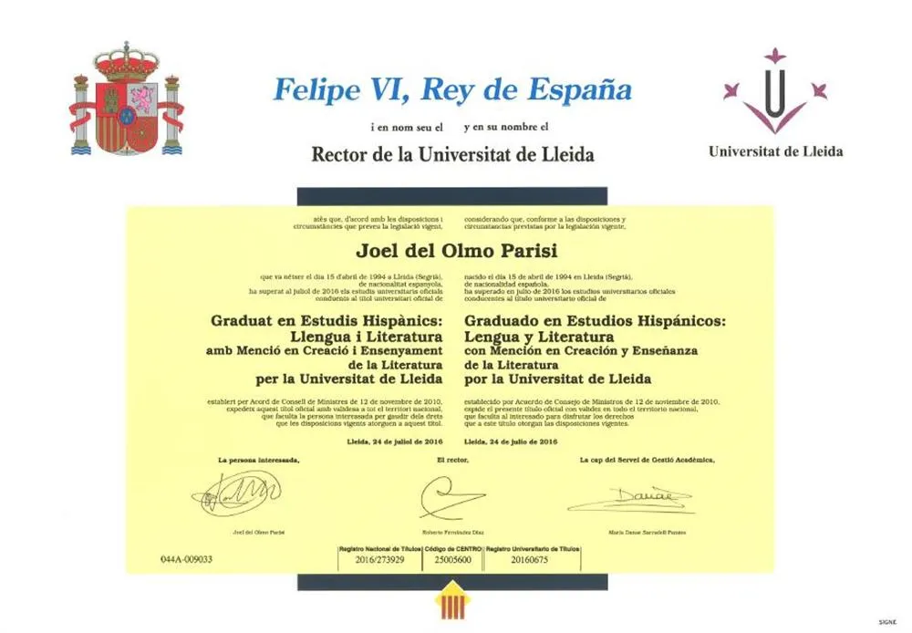 Grado en Filologia Hispanica