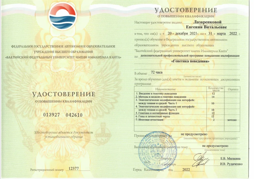 Удостоверение 