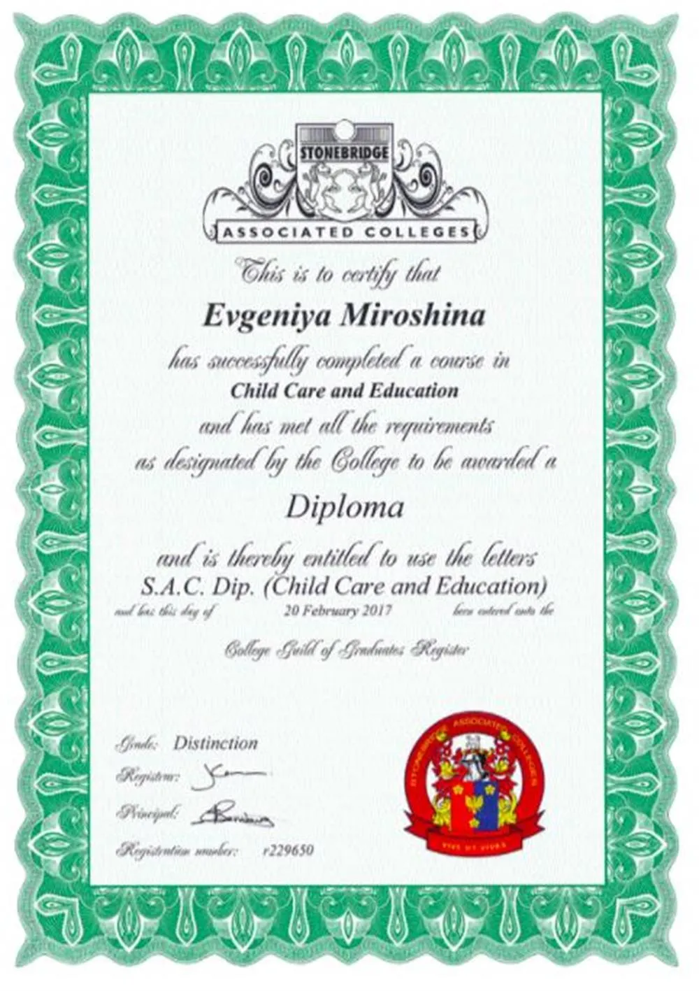 Stonebridge Child Care and Education Diploma Level 3