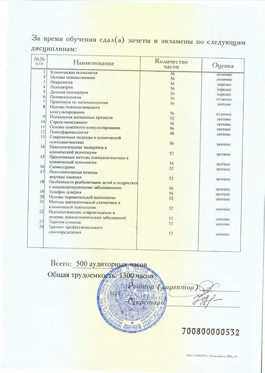 Приложение к диплому